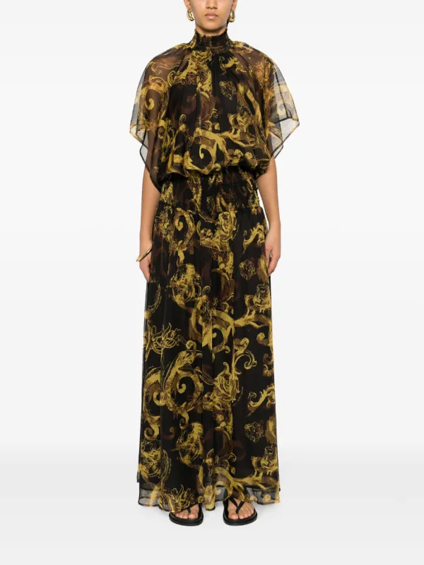 Versace Jeans Couture Abito Lungo Con Stampa Farfetch