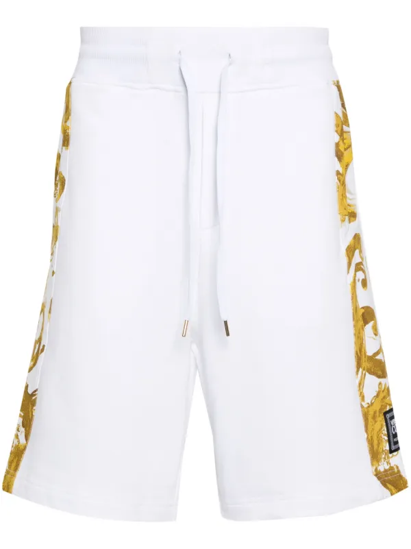 Versace Jeans Couture Watercolour Couture shorts men Cotton Cotton L White