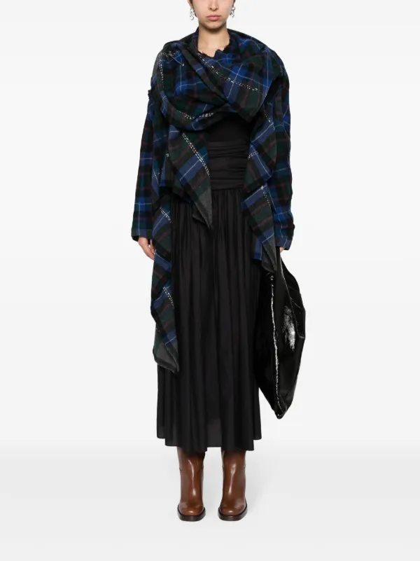 Comme Des Garçons Pre-Owned wrap front coat - Black
