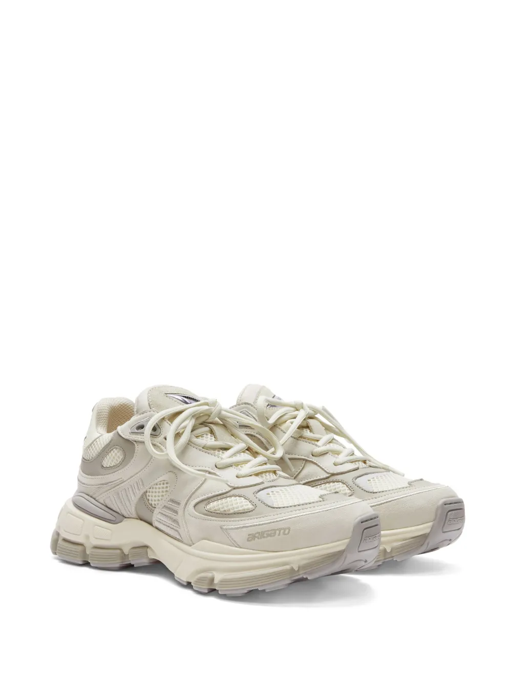 Shop Axel Arigato Sphere Panelled Lace-up Trainers In Neutrals