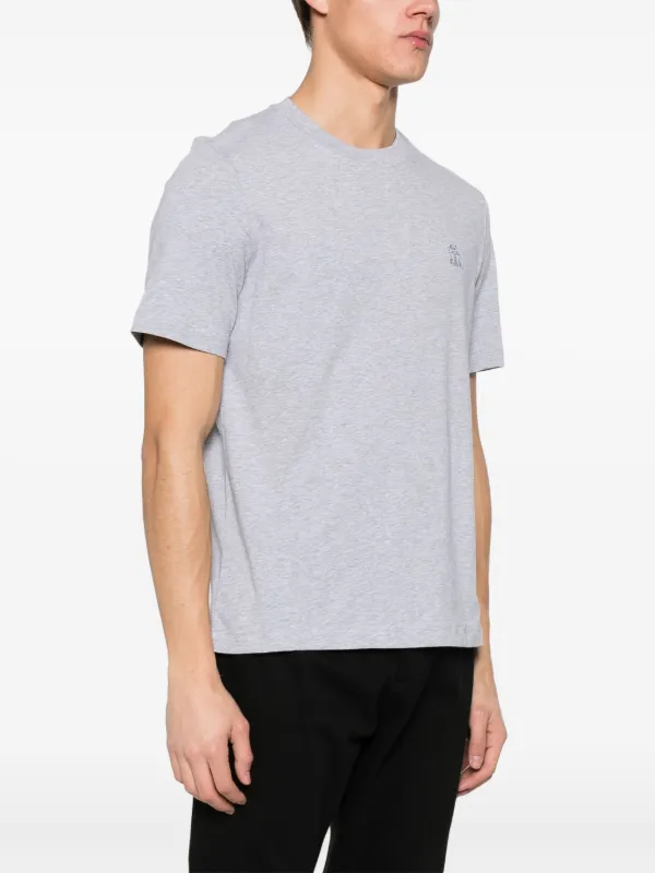★関税込み★ BRUENLLO CUCINELLI LIGHT GREY COTTON T-SHIRT Brunello Cucinelli T-shirts and Polos Light Grey - Lux Exposé