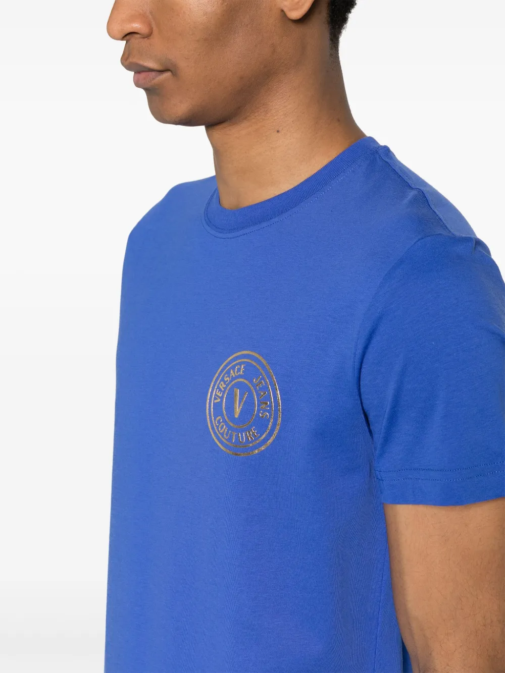 VERSACE JEANS COUTURE LOGO-PRINT COTTON T-SHIRT