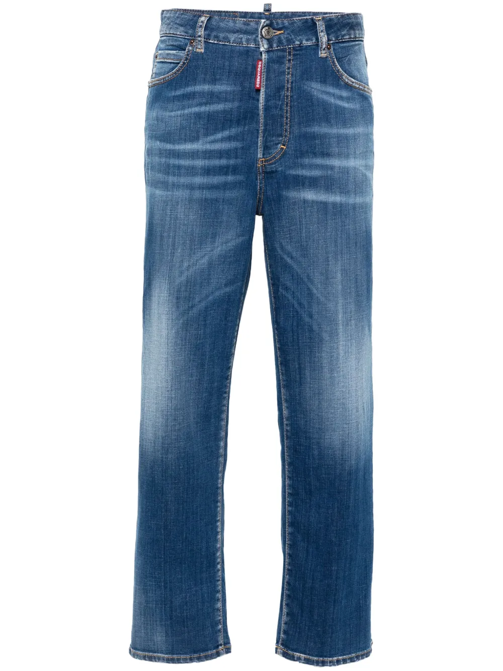 Dsquared2 Mid waist slim-fit jeans Blauw