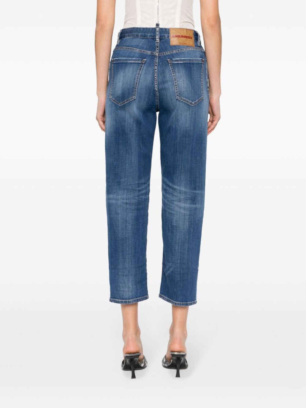 Dsquared2 Mid waist slim-fit jeans Blauw