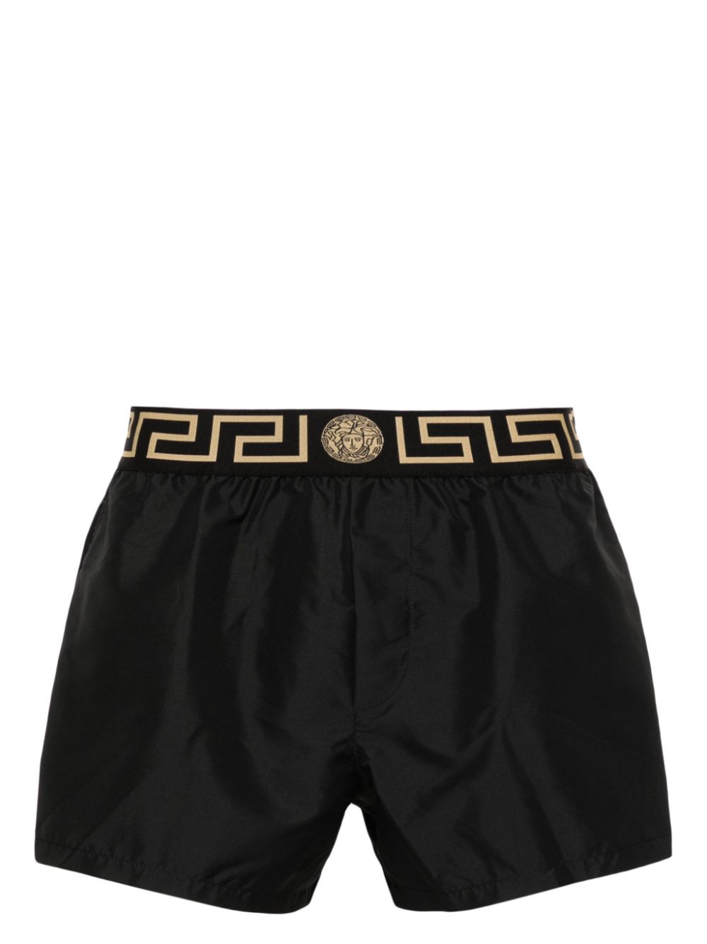 Versace Zwembroek met Greca-tailleband Zwart