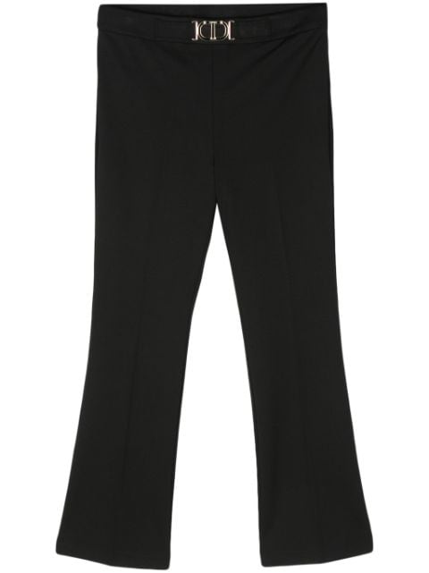 logo-plaque straight-leg trousers