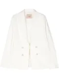 TWINSET logo-engraved buttons blazer - Neutrals