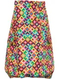 Comme Des Garçons Comme Des Garçons geometric-print asymmetric skirt - Yellow