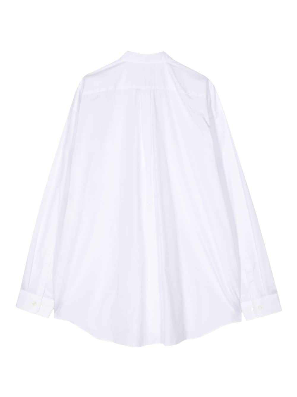 Shop Comme Des Garçons Comme Des Garçons Wave-hem A-line Cotton Shirt In White