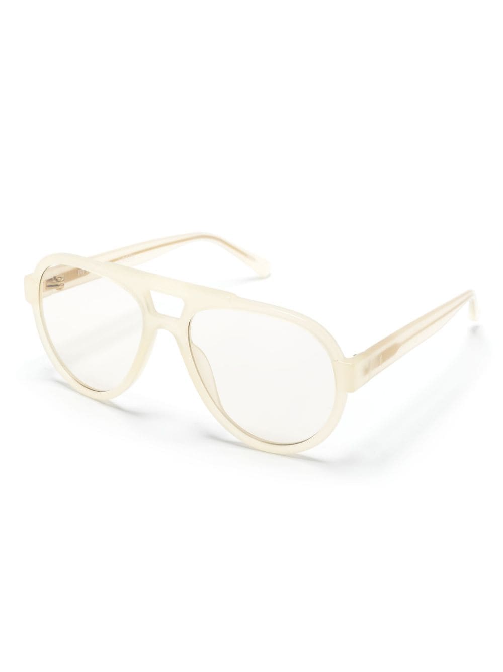 Linda Farrow x The Attico Jurgen pilot-frame sunglasses - Beige