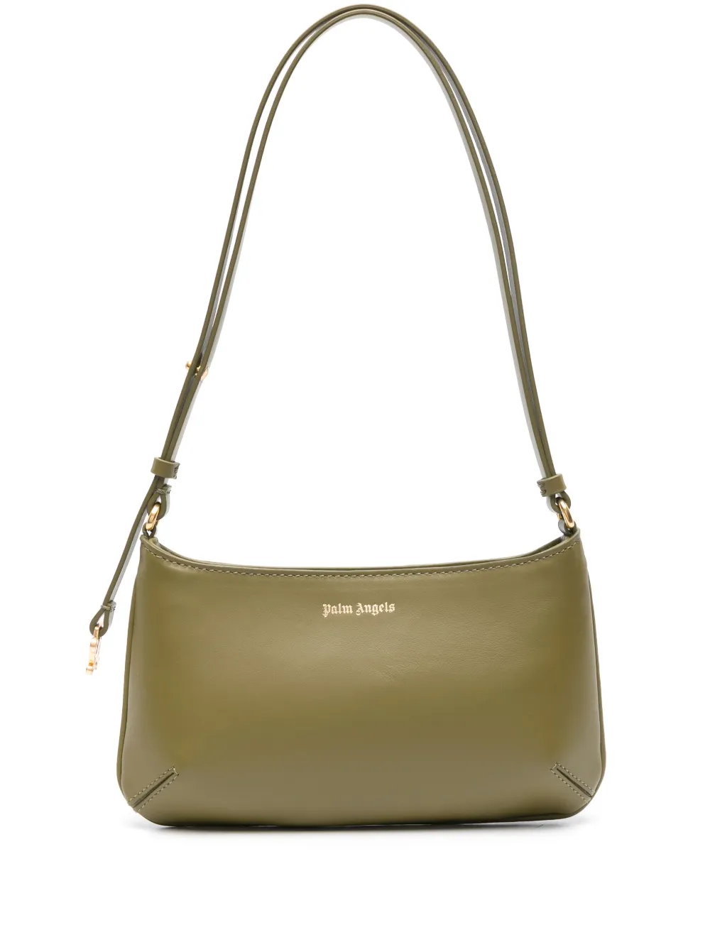 Palm Angels Giorgina Leather Shoulder Bag In Green