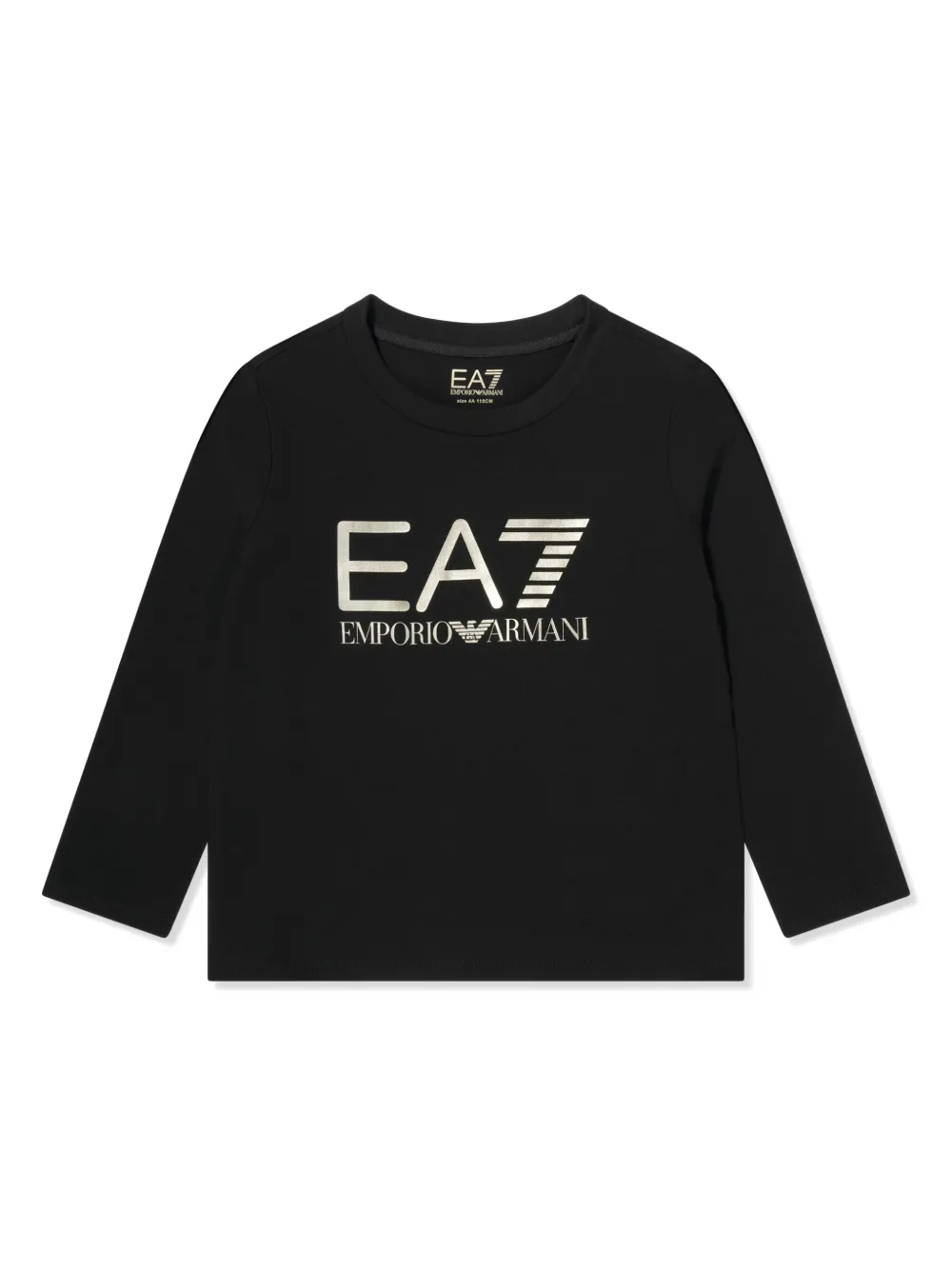 Emporio Ar i Kids T-shirt met logoprint Zwart