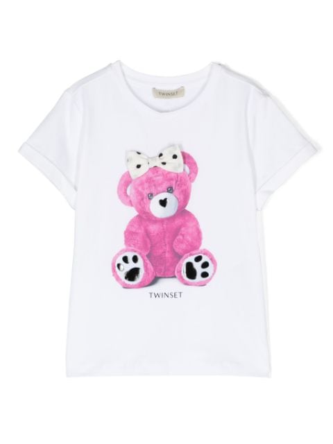 TWINSET Kids teddy bear-print T-shirt
