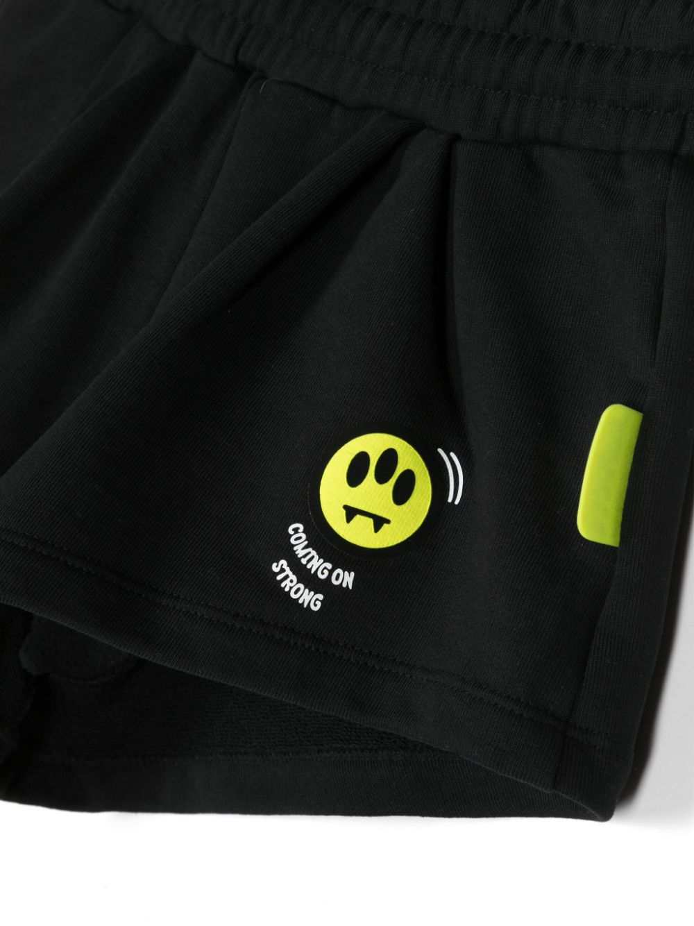Shop Barrow Logo-appliqué Cotton Shorts In Black