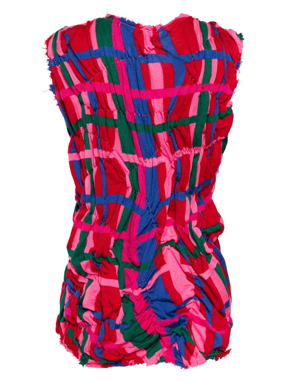 Comme Des Garçons knitted asymmetric design vest - Roze