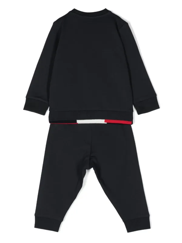 logo patch stretch cotton tracksuit