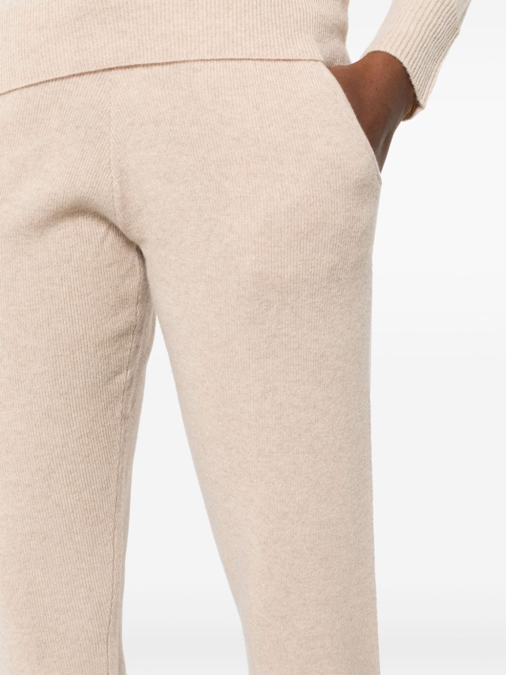 Shop Max & Moi Bastien Knitted Trousers In Neutrals