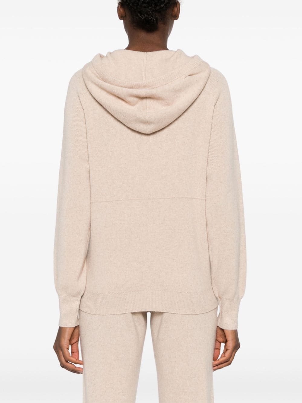 Shop Max & Moi Palmer Knitted Hoodie In Neutrals