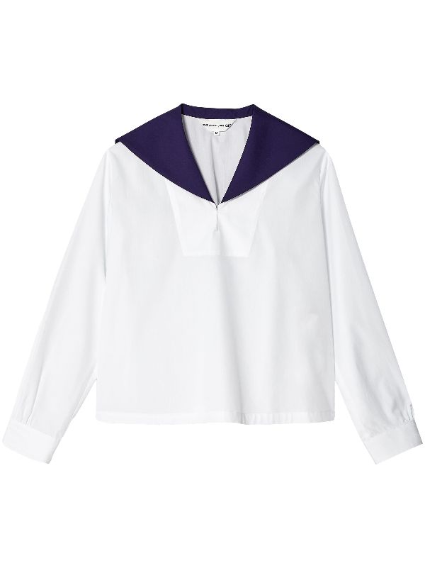 Comme Des Garçons Girl sailor-collar Cotton Blouse - Farfetch