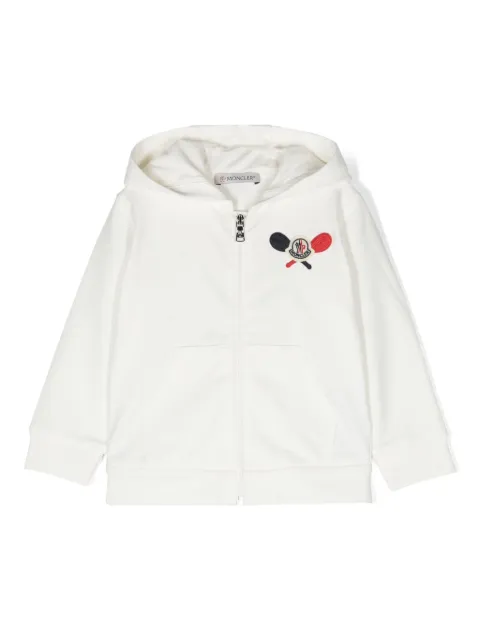 Moncler Enfant logo-patch zipped hoodie
