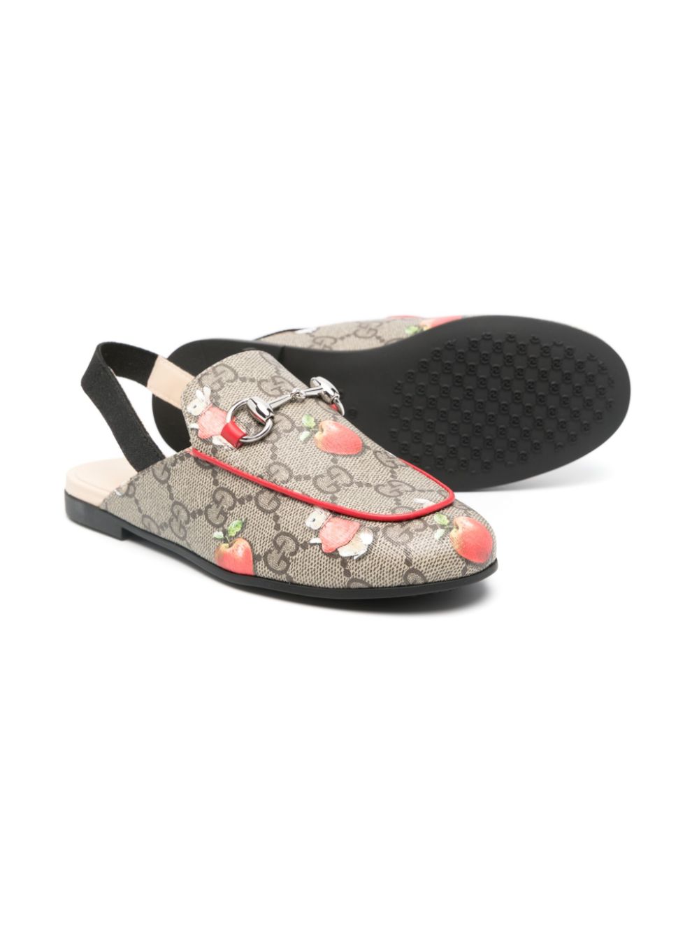 Gucci Kids x Peter Rabbit Princetown canvas slippers - Brown