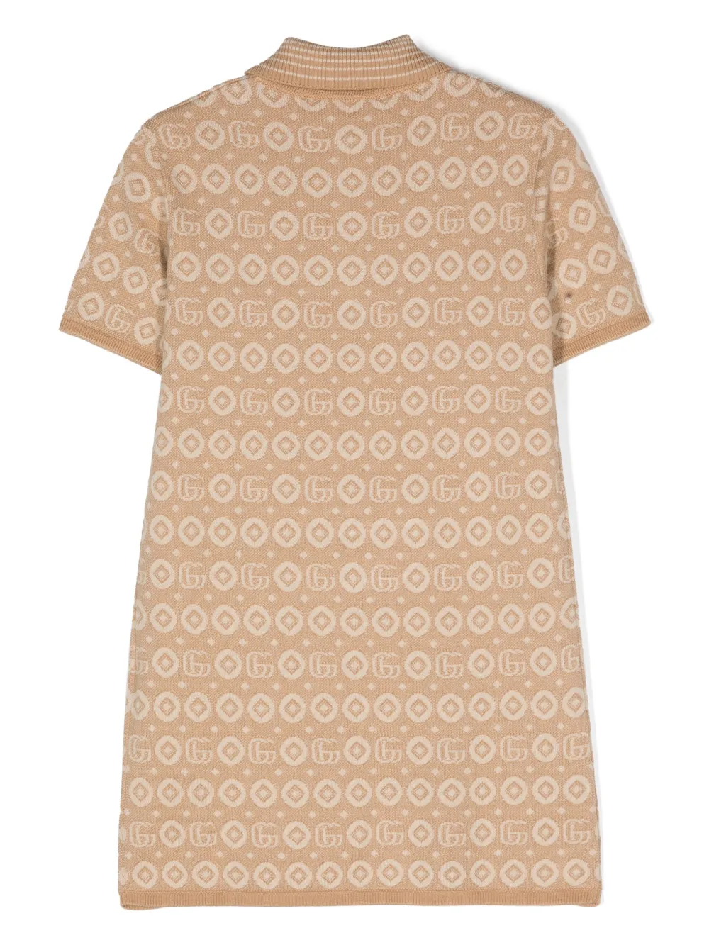 Gucci Kids GG logo-jacquard polo dress - Neutrals