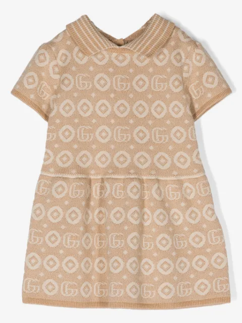 Gucci Kids Kleid aus Baumwolle mit GG