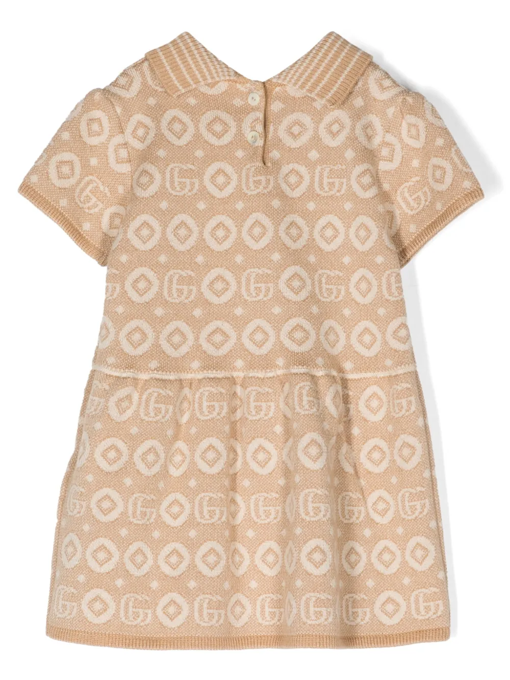 Gucci Kids Jurk met GG-logo - Beige