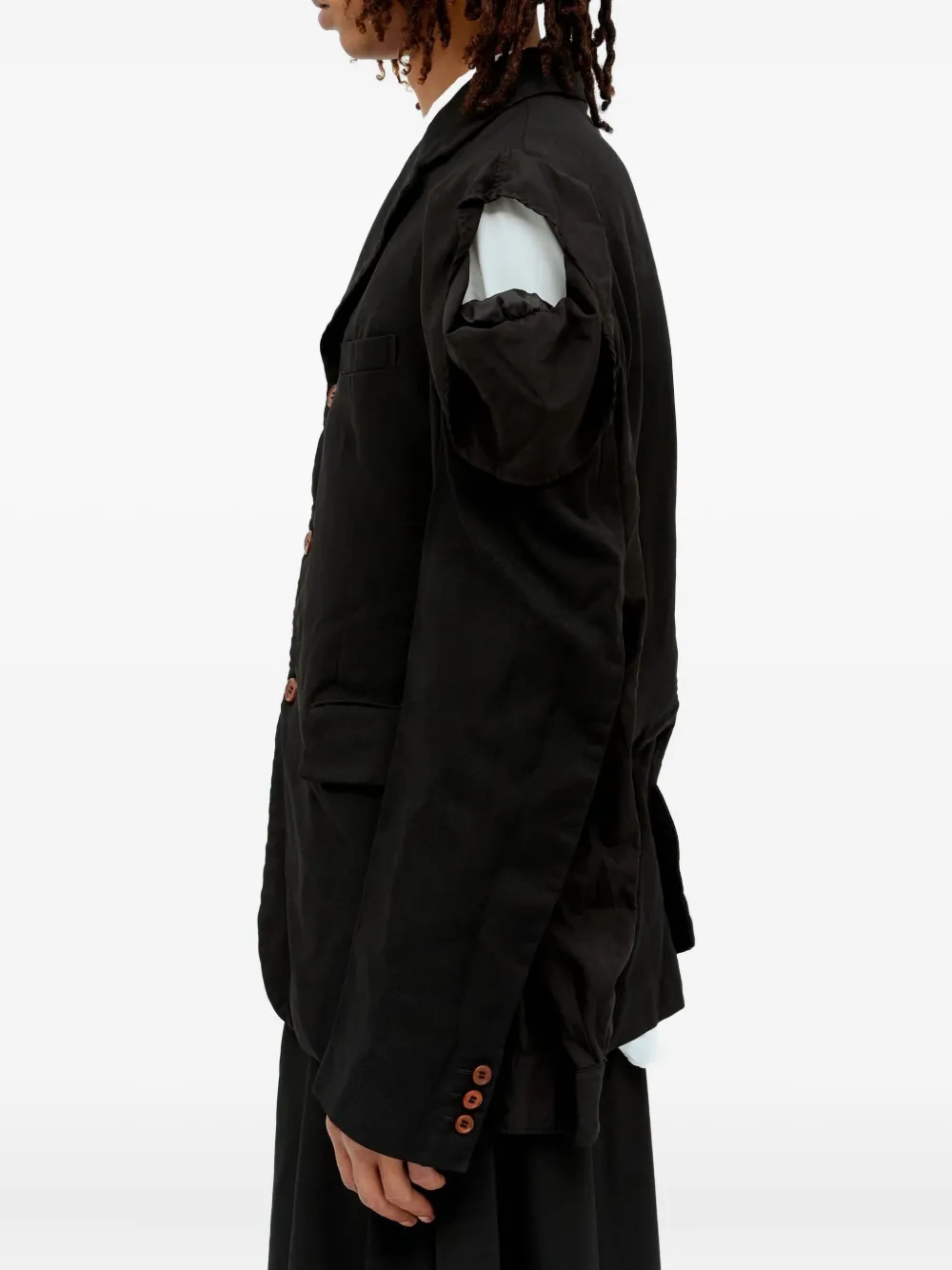 Comme Des Garçons Homme Deux Double Sleeves Blazer In Black