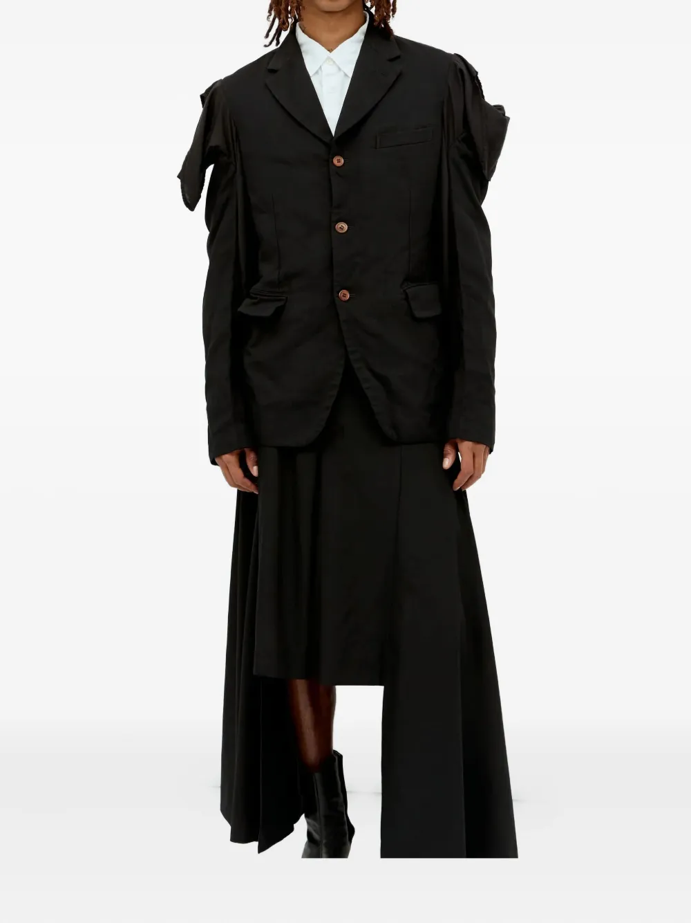 Comme Des Garçons Homme Deux Double Sleeves Blazer In Black