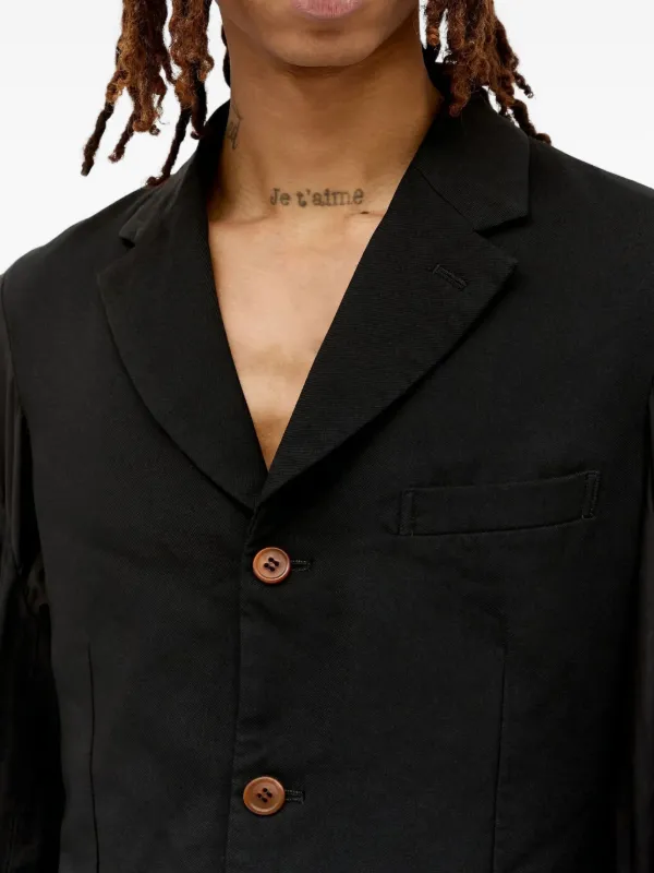 Comme Des Garçons Homme Plus cut-out Shoulder Jacket | Black
