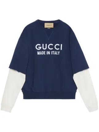 Cotton sweatshirt with hot sale gucci logo