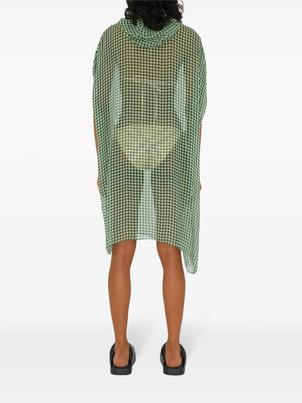 Burberry Jurk met pied-de-poule print Groen