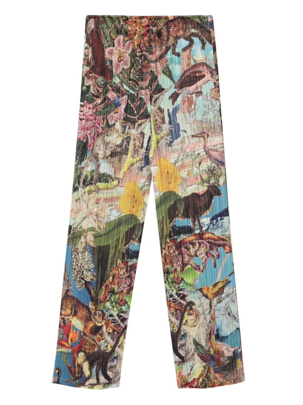 Pleats Please Issey Miyake graphic-print Cropped Trousers - Farfetch