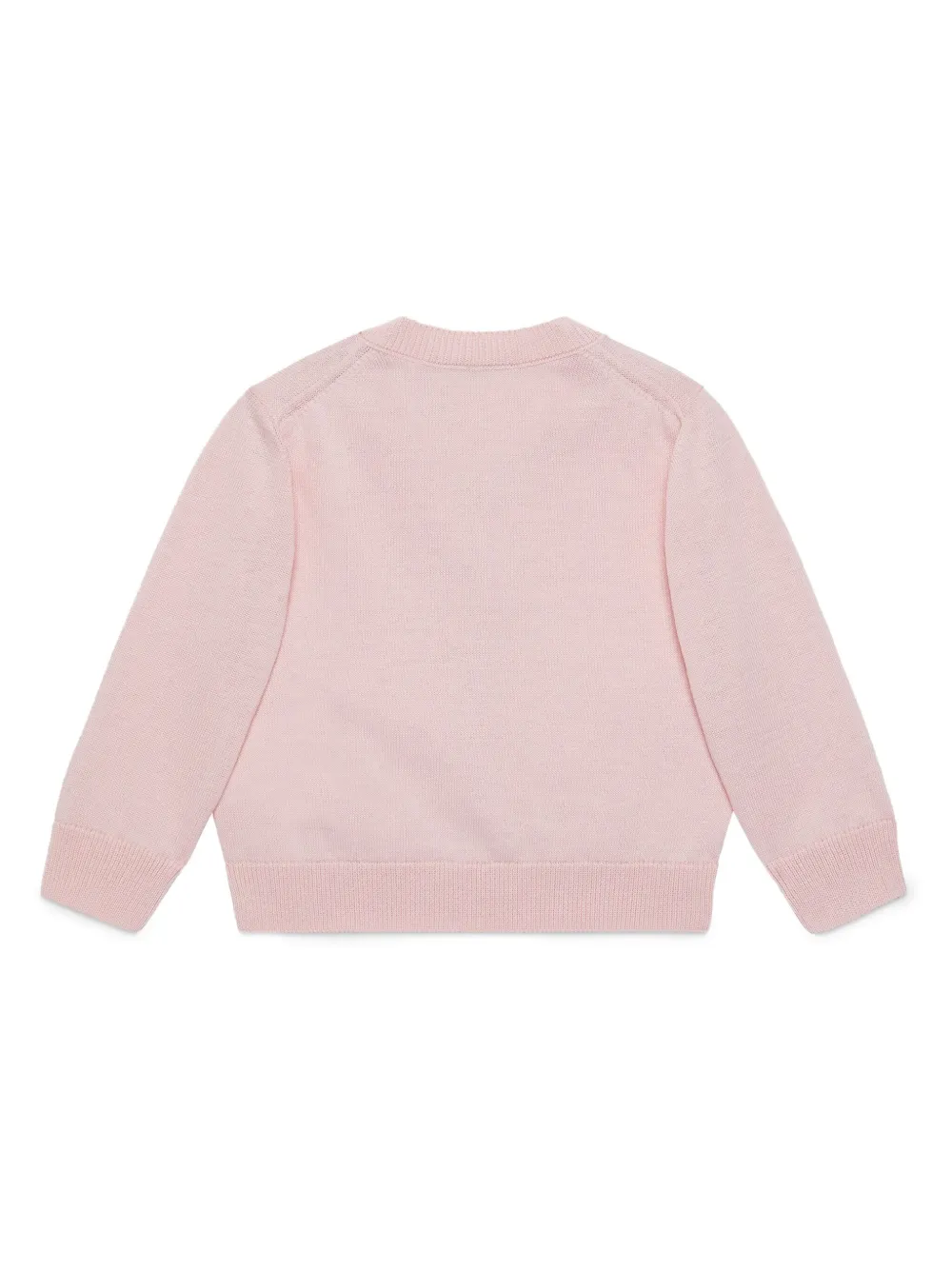 Gucci Kids Horsebit logo jacquard knit cardigan - Roze