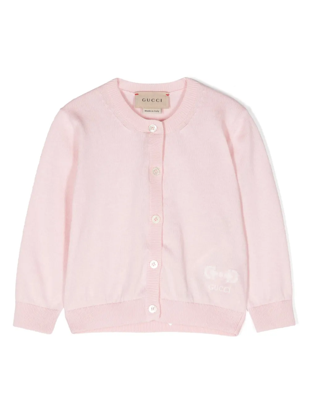 Gucci Kids Horsebit detail Cotton Cardigan Pink FARFETCH
