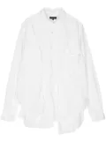 Comme des Garçons Homme Plus asymmetric poplin shirt - White