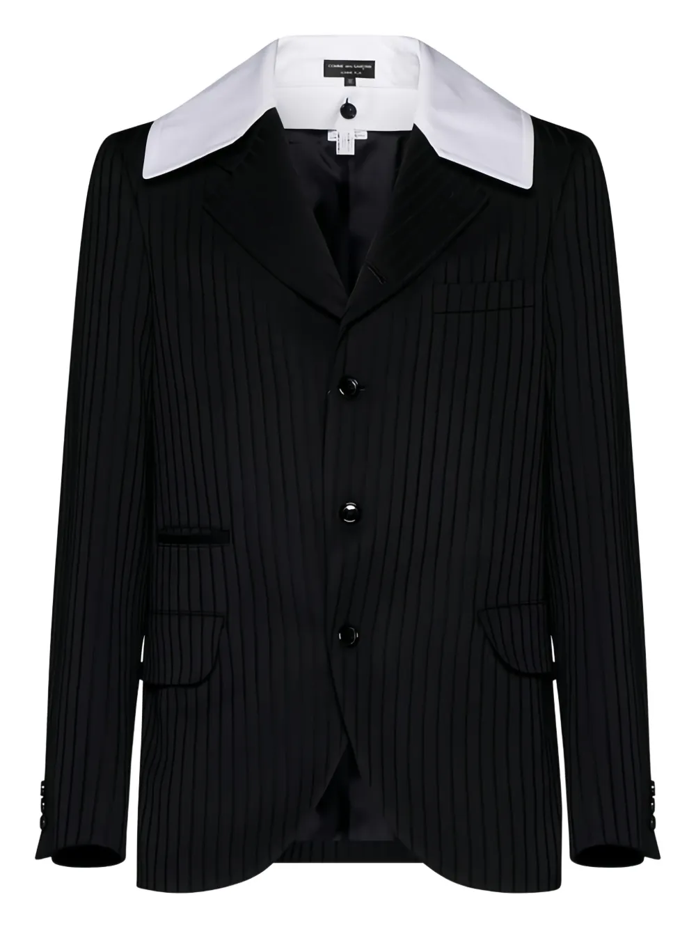 Comme des Garçons Homme Plus contrasting-collar jacket | Black | Image 1