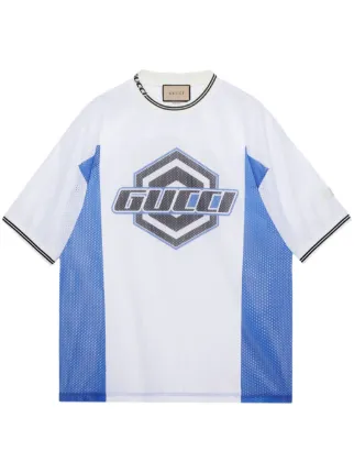 Gucci emblems-print short-sleeved T-shirt - Farfetch