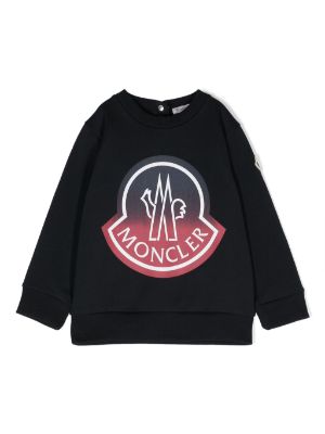 Moncler Enfant logo print stretch cotton Sweatshirt Farfetch