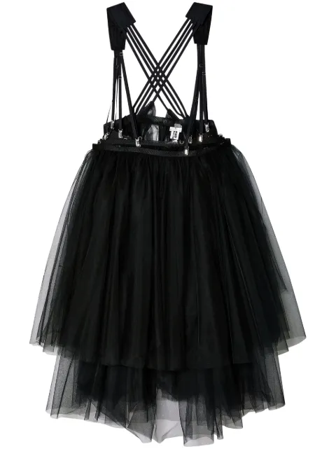 Noir Kei Ninomiya harness-fastened tulle skirt