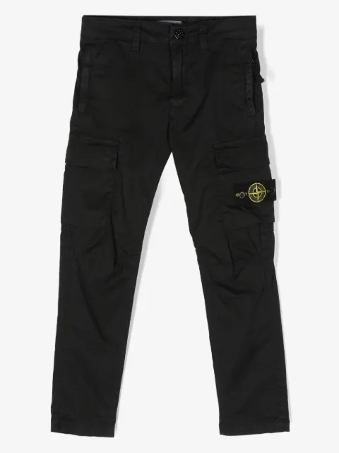 Stone Island Junior pantalones cargo con diseño slim