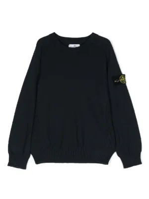 Black stone island jumper junior outlet