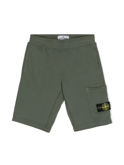 Stone Island Junior Compass-badge jersey shorts