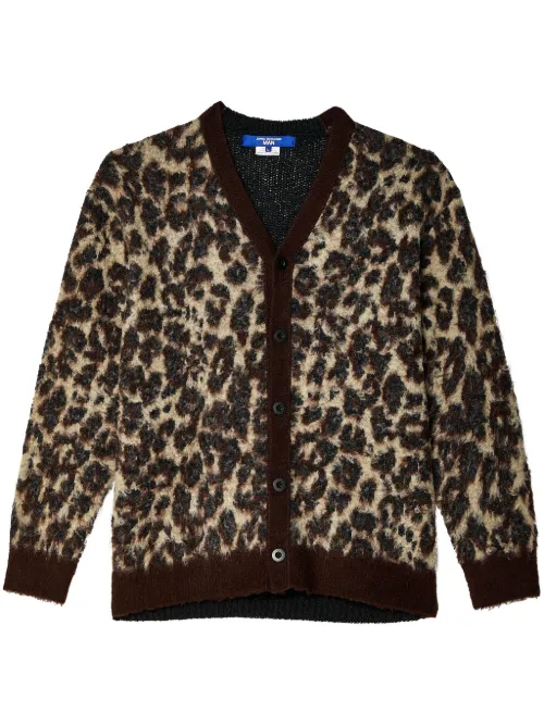 Cardigan à motif léopard en intarsia - Junya Watanabe MAN - Modalova