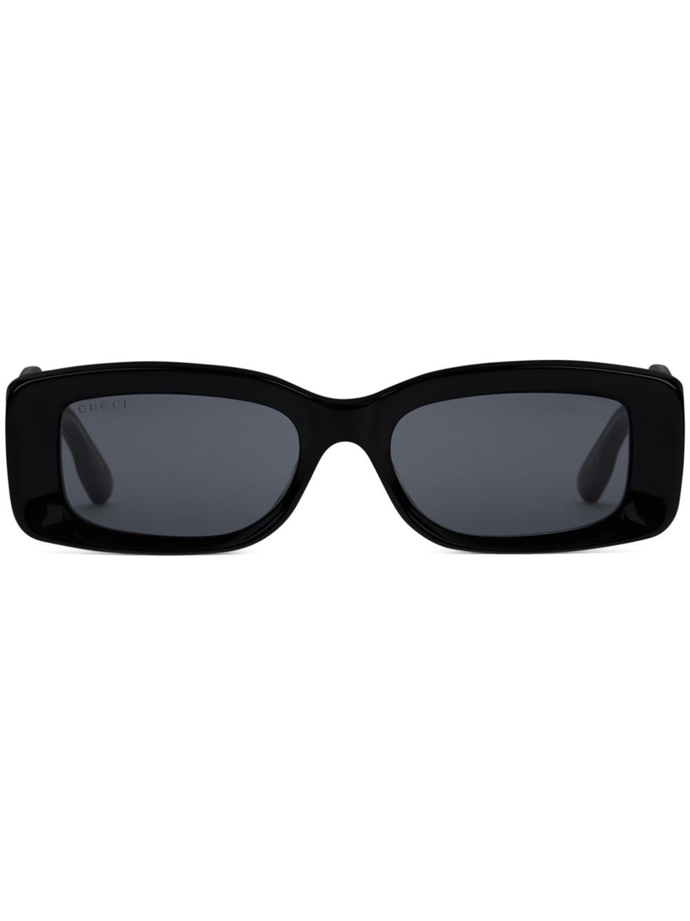 Shop Gucci Rectangular-frame Tinted Sunglasses In Black