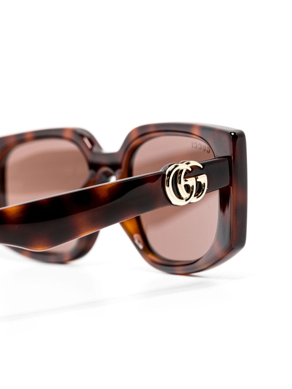 Gucci Eyewear Zonnebril met rechthoekig montuur Bruin