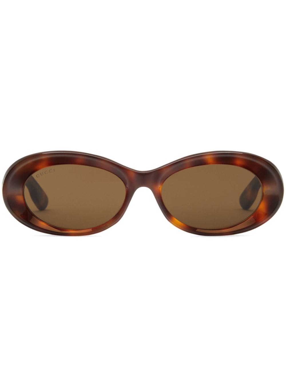 GUCCI OVAL-FRAME TORTOISESHELL SUNGLASSES