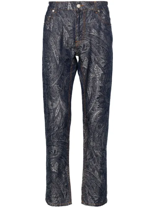 Pantalon droit à motif cachemire - ETRO - Modalova