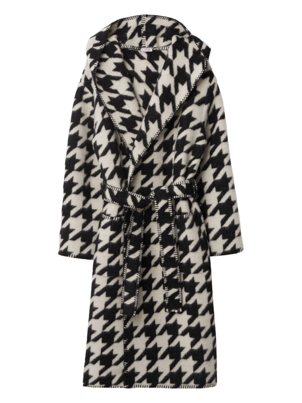Image 1 of Burberry houndstooth-pattern wool robe